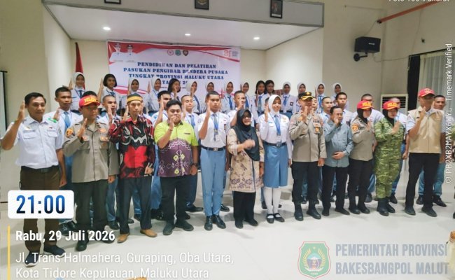 DIKLAT PASKIBRAKA - Pemprov Maluku Utara melalui Kesbangpol resmi membuka Diklat Calon Pasukan Pengibar Bendera Pusaka (Paskibraka) tingkat Provinsi Maluku Utara DIKLAT PASKIBRAKA - Pemprov Maluku Utara melalui Kesbangpol resmi membuka Diklat Calon Pasukan Pengibar Bendera Pusaka (Paskibraka) tingkat Provinsi Maluku Utara